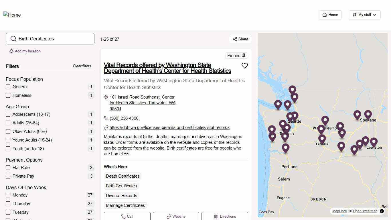 Birth Certificates - 27 results