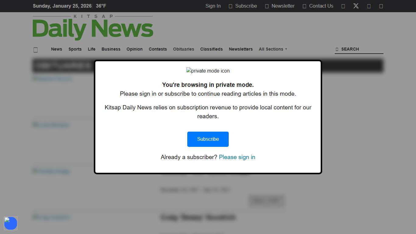 Obituaries Kitsap Daily News